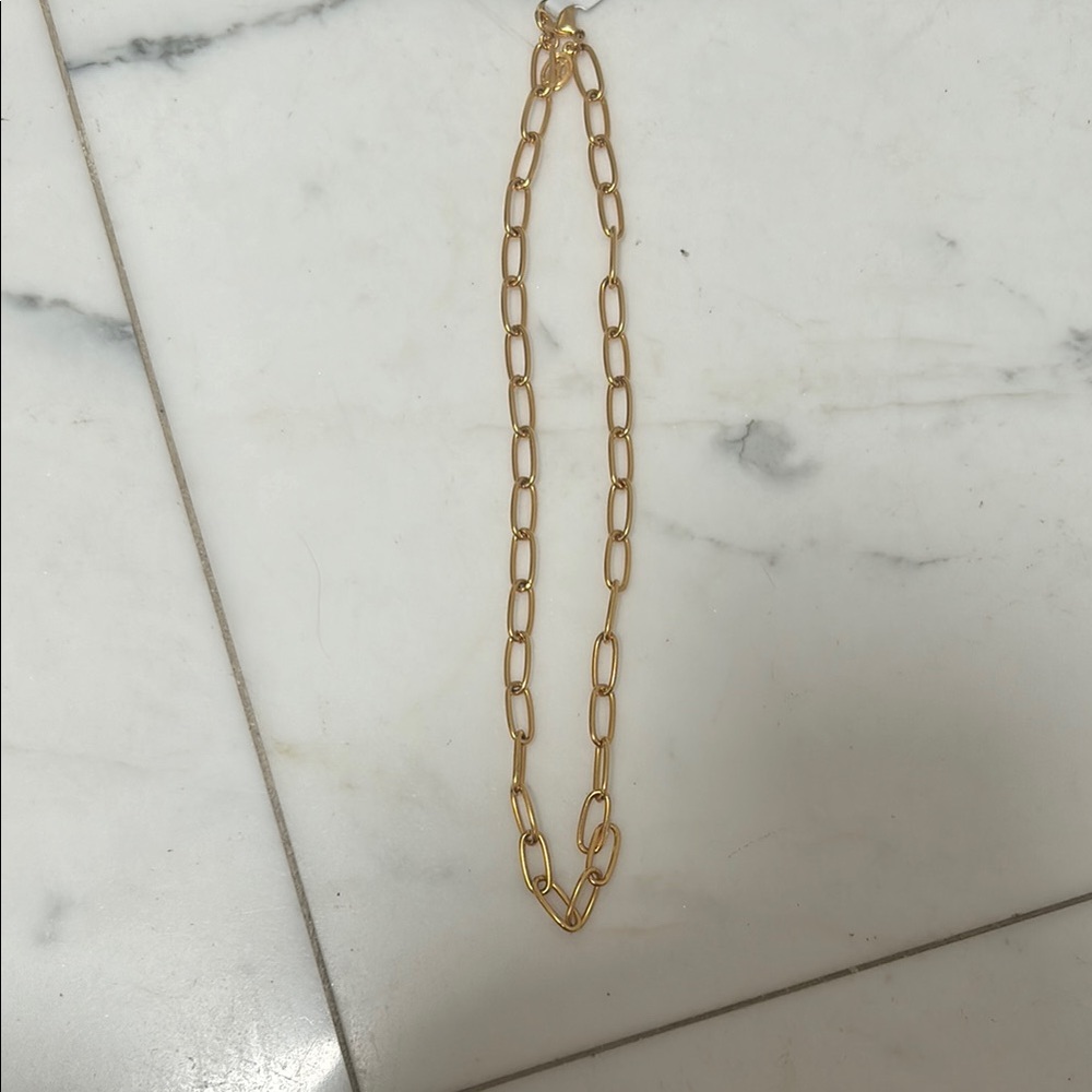 Ben-Amun Paperclip Gold Tone Necklace